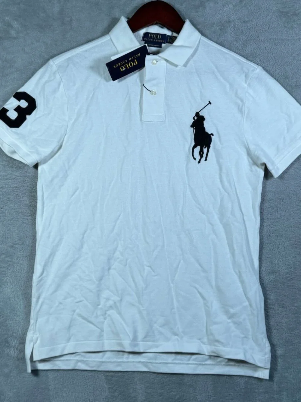 Polo Ralph Lauren Shirt Mens S White Custom SLIM Fit Big Pony 3 Pique Mesh $120